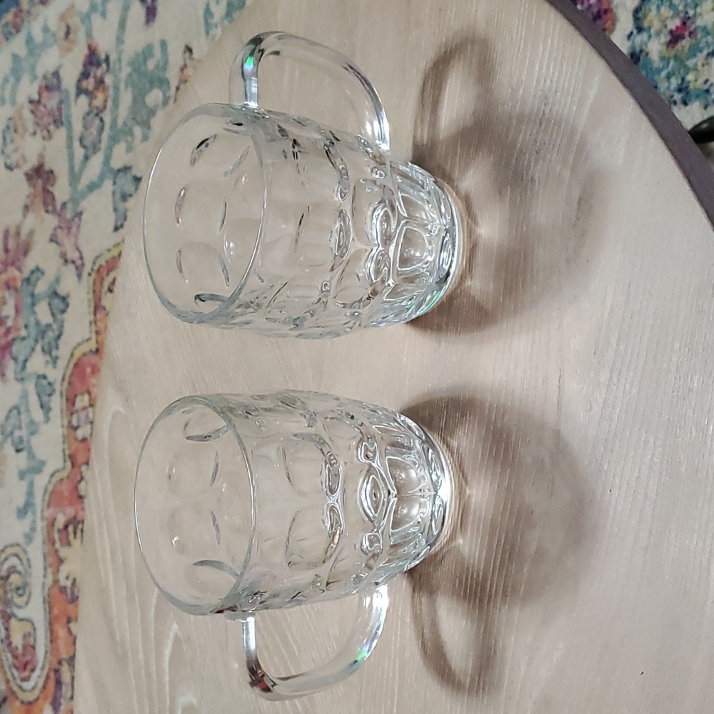 Luminarc glass beer mugs.